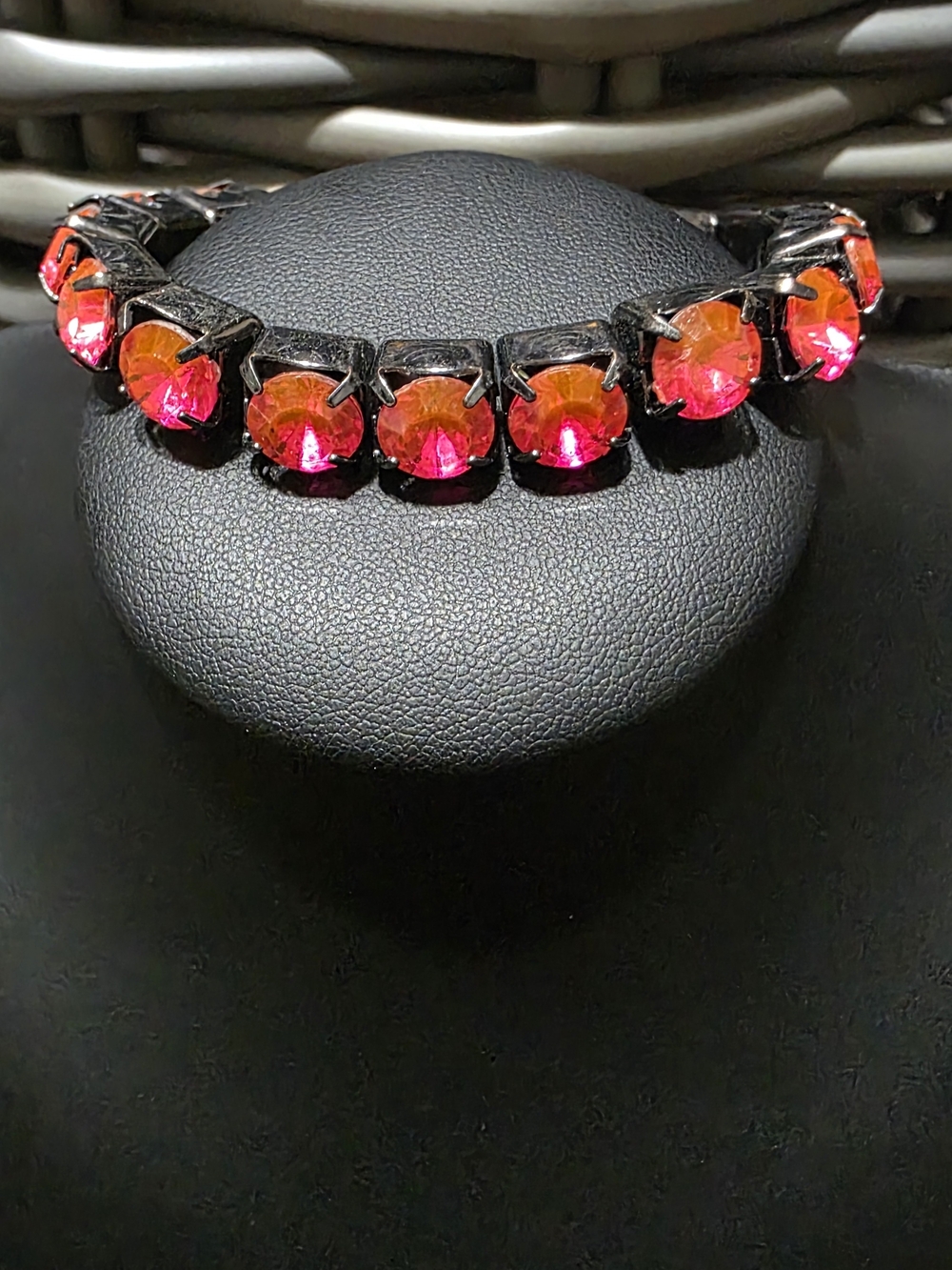 Pink-Orange Crystal Tennis Bracelet - Women Jewelry